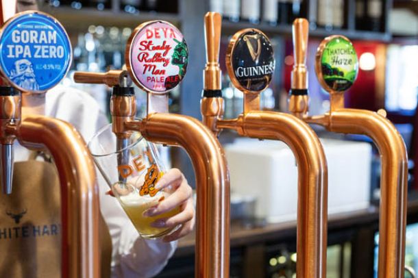 Selection of Beers at The White Hart