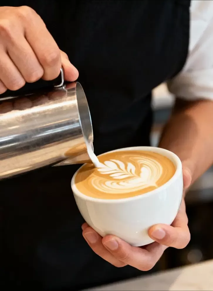 Barista style coffee from The White Hart